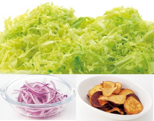 キャベツだけではなく他のお野菜もスライスできます。