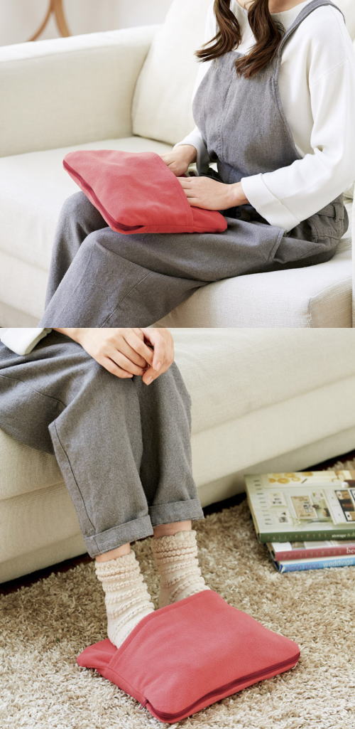 コンパクトなので使いやすい湯たんぽのサイズです。