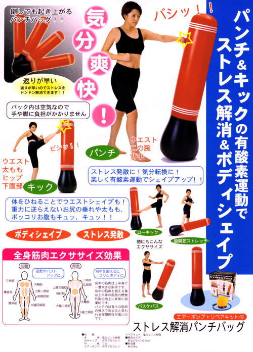 �p���`�E�L�b�N�̗L�_�f�^���ŃX�g���X�����E�{�f�B�V�F�C�v�B�C������������A�_�C�G�b�g���ł���B���ꂼ��Γ񒹁B�X�g���X�����p���`���O�o�b�N
