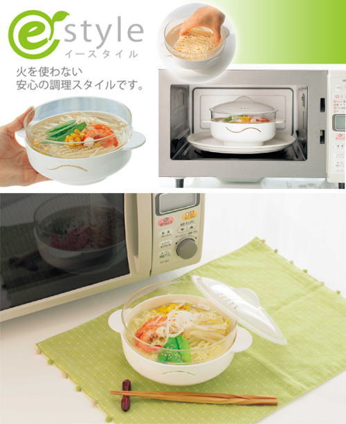 火を使わないから安心の調理スタイル。イースタイル ラーメンどんぶり