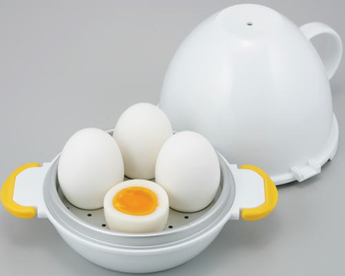 卵と水を入れて、レンジでチン!簡単ゆでたまご!レンジでらくチン!ゆでたまご4個用