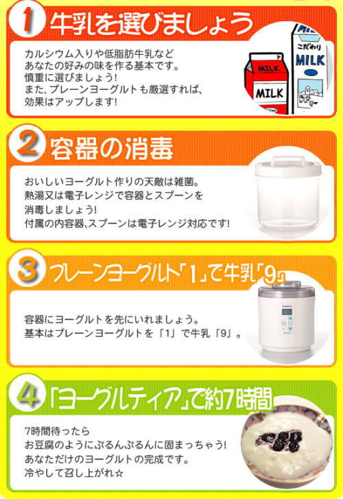 ヨーグルトは簡単に作れます