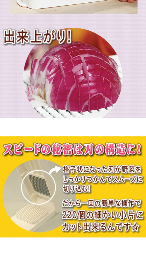 一瞬で220個にカット