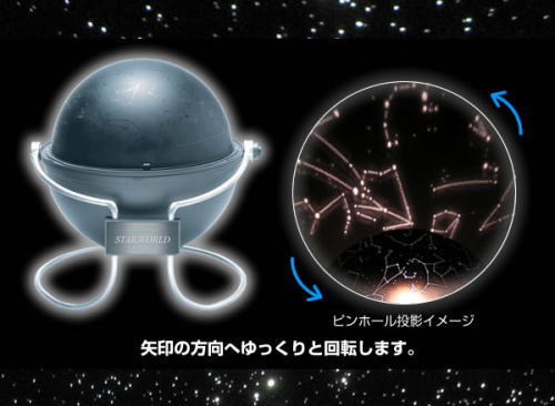 プラネタリウム スターワールド、ゆっくり動くので本当に夜空を眺めているみたい。