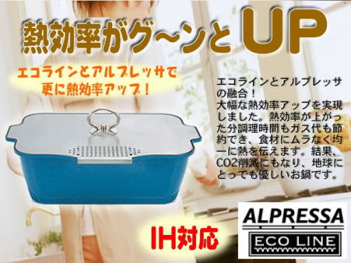 エコラインとアルプレッサでさらに熱効率アップ。IHにも対応。