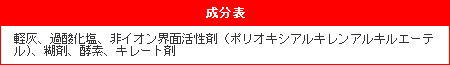 金の洗剤成分表