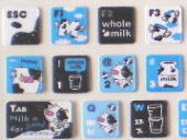 【韓国文具・雑貨】ファンシーキーボードステッカー牛D