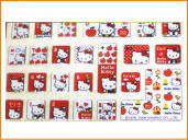 韓国限定。ハローキティハングルキーボードステッカーA red&white