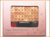 木製英数字スタンプ